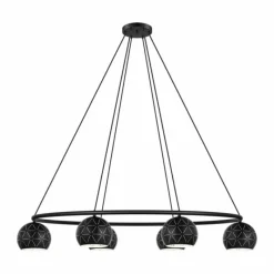 Luminaires Eglo Suspension EGLO CANTALLOPS Noir, 6 lumières* Suspensions