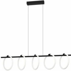 Luminaires Eglo Suspension Eglo CARANACOA LED Noir, 5 lumières* Éclairage Led