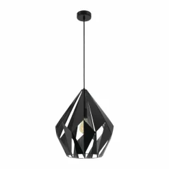 Lampes Vintages & Rétros-Luminaires Eglo Suspension Eglo CARLTON Noir, Argenté, 1 lumière