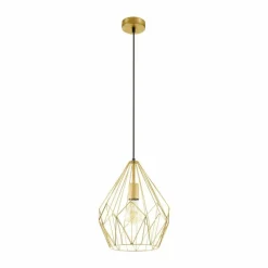 Lampes Dorées-Luminaires Eglo Suspension Eglo CARLTON Or, 1 lumière
