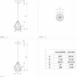 Lampes Dorées-Luminaires Eglo Suspension Eglo CARLTON Or, 1 lumière