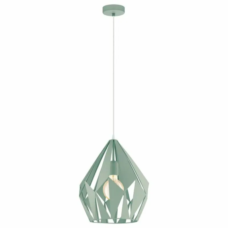 Lampes Vintages & Rétros-Luminaires Eglo Suspension Eglo CARLTON-P Vert, 1 lumière