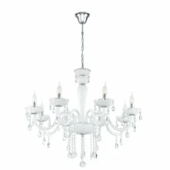 Luminaires Eglo Suspension Eglo CARPENTO Chrome, 8 lumières