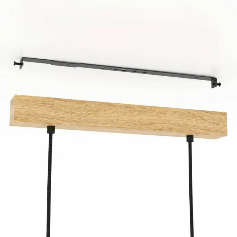 Lampes En Tissu-Luminaires Eglo Suspension Eglo CASTRALVO Brun, 3 lumières