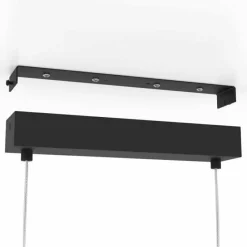 Lampes Industrielles-Luminaires Eglo Suspension Eglo CATTERICK Noir, 4 lumières