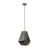 Lampes Industrielles-Luminaires Eglo Suspension EGLO CHIAVICA Nickel mat, Noir, 1 lumière