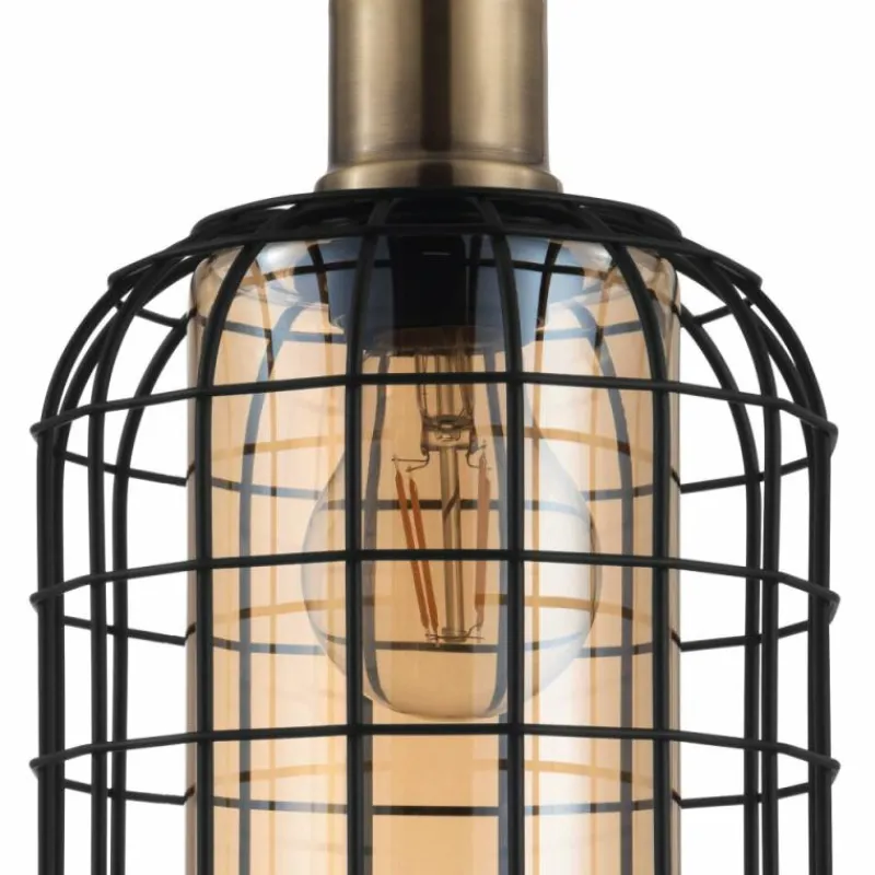 Luminaires Eglo Suspension Eglo CHISLE Bruni, Noir, 1 lumière