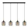 Luminaires Eglo Suspension Eglo CHISLE Bruni, Noir, 4 lumières