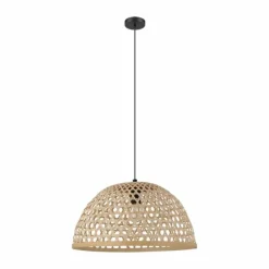 Style Boho-Chic-Luminaires Eglo Suspension EGLO CLAVERDON Noir, 1 lumière