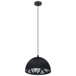 Luminaires Rustiques-Luminaires Eglo Suspension Eglo CONGRESBURY Noir, 1 lumière