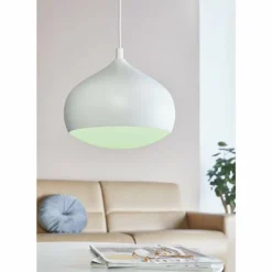 Luminaires Eglo Suspension EGLO connect COMBA-C LED Blanc, 1 lumière, Changeur de couleurs