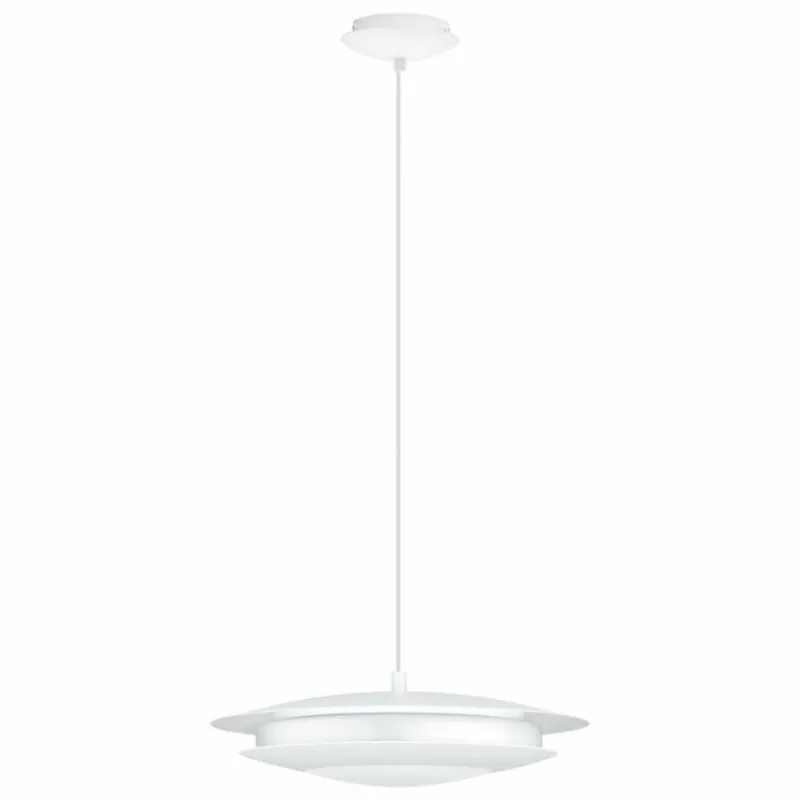 Luminaires Eglo Suspension EGLO connect MONEVA-C LED Blanc, 1 lumière, Changeur de couleurs