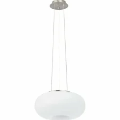 Luminaires Eglo Suspension EGLO connect OPTICA-C LED Nickel mat, 1 lumière, Changeur de couleurs