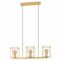 Lampes Dorées-Luminaires Eglo Suspension Eglo CUMIOLE Or, 3 lumières