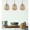 Style Boho-Chic-Luminaires Eglo Suspension Eglo DEMBLEBY Noir, 3 lumières