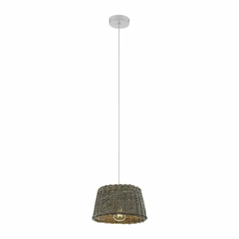 Style Boho-Chic-Luminaires Eglo Suspension EGLO DOVENBY Blanc, 1 lumière