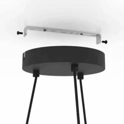 Lampes En Tissu-Luminaires Eglo Suspension Eglo EDALE Écru, Noir, 6 lumières