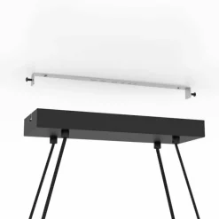 Lampes En Tissu-Luminaires Eglo Suspension Eglo EDALE Écru, Noir, 6 lumières