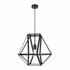 Lampes Vintages & Rétros-Luminaires Eglo Suspension Eglo EMBLETON Noir, 1 lumière