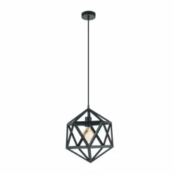 Lampes Vintages & Rétros-Luminaires Eglo Suspension Eglo EMBLETON Noir, 1 lumière