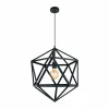 Lampes Vintages & Rétros-Luminaires Eglo Suspension Eglo EMBLETON Noir, 1 lumière