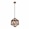 Lampes Vintages & Rétros-Luminaires Eglo Suspension Eglo EMBLETON Brun foncé, Cuivre, 1 lumière
