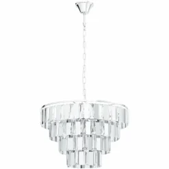 Luminaires Eglo Suspension Eglo ERSEKA Chrome, 7 lumières* Suspensions