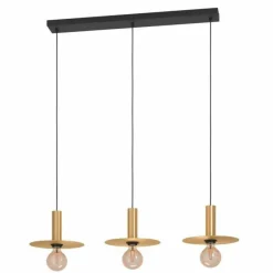 Luminaires Eglo Suspension Eglo ESCANDELL Laiton, Noir, 3 lumières* Suspensions