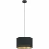 Lampes En Tissu-Luminaires Eglo Suspension Eglo ESTEPERRA Noir, 1 lumière