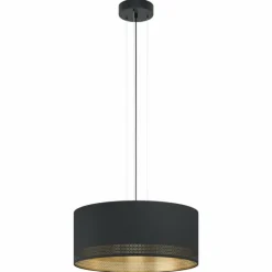 Lampes En Tissu-Luminaires Eglo Suspension Eglo ESTEPERRA Noir, 3 lumières