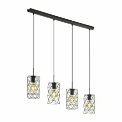 Luminaires Eglo Suspension Eglo ESTEVAU Brun foncé, 4 lumières* Suspensions