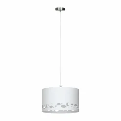 Lampes En Tissu-Luminaires Eglo Suspension Eglo ESTUBENY Nickel mat, 1 lumière