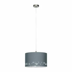 Lampes En Tissu-Luminaires Eglo Suspension Eglo ESTUBENY Nickel mat, 1 lumière