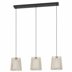 Luminaires Eglo Suspension Eglo FATTORIA Noir, 3 lumières* Suspensions