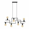 Luminaires Eglo Suspension Eglo FEMBARD Noir, 7 lumières* Suspensions