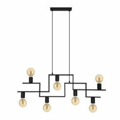 Luminaires Eglo Suspension Eglo FEMBARD Noir, 7 lumières* Suspensions