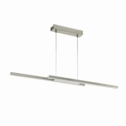 Luminaires Eglo Suspension Eglo FRAIOLI-Z LED Nickel mat, 2 lumières, Changeur de couleurs