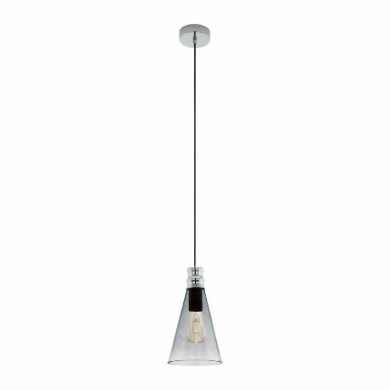 Luminaires Scandinaves-Luminaires Eglo Suspension Eglo FRAMPTON Nickel mat, 1 lumière