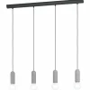Lampes Industrielles-Luminaires Eglo Suspension Eglo GIACONECCHIA Anthracite, 4 lumières