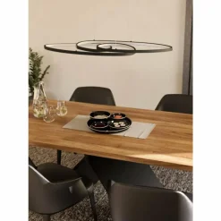 Luminaires Eglo Suspension Eglo GIANELLA LED Noir, 1 lumière* Éclairage Led