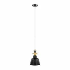 Luminaires Scandinaves-Luminaires Eglo Suspension Eglo GILWELL Bruni, Noir, 1 lumière