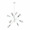 Luminaires Eglo Suspension Eglo GRADOLI Chrome, Blanc, 8 lumières* Suspensions