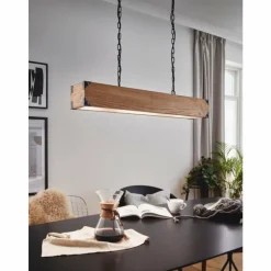 Lampes Vintages & Rétros-Luminaires Eglo Suspension EGLO HARBOROUGH Noir, 4 lumières