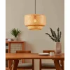 Style Boho-Chic-Luminaires Eglo Suspension Eglo HETTONLE Noir, 1 lumière