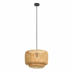 Style Boho-Chic-Luminaires Eglo Suspension Eglo HETTONLE Noir, 1 lumière