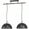 Lampes À Boules-Luminaires Eglo Suspension Eglo HODSOLL Brun, Noir, 2 lumières