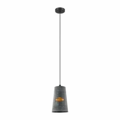 Lampes Dorées-Luminaires Eglo Suspension EGLO HONEYBOURNE Noir, 1 lumière