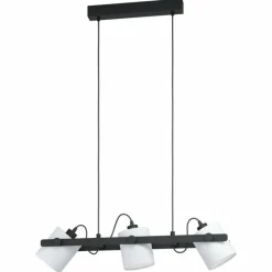 Lampes En Tissu-Luminaires Eglo Suspension Eglo HORNWOOD Noir, 3 lumières