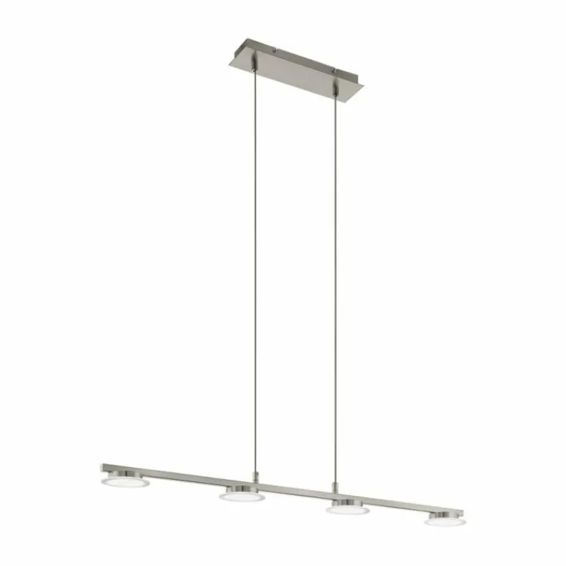 Luminaires Eglo Suspension Eglo LANIENA LED Nickel mat, 4 lumières* Suspensions