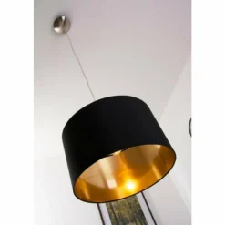 Lampes En Tissu-Luminaires Eglo Suspension Eglo Leuchten Maserlo Nickel mat, 1 lumière